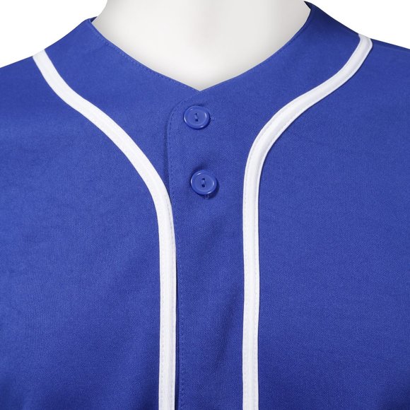 Men's Baseball Jersey Casual Sportwear in Blue - Picture 5 of 7